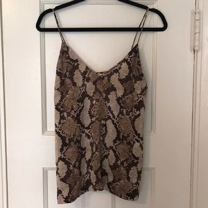 Snake Skin Going Out Tan Tank